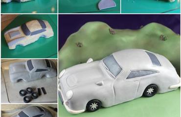 Car cake behind the scenes